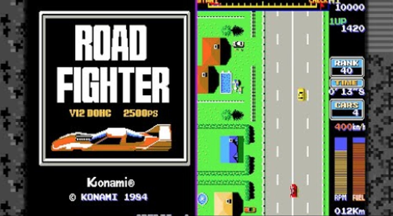 Road Fighter Longplay (Arcade) [QHD]