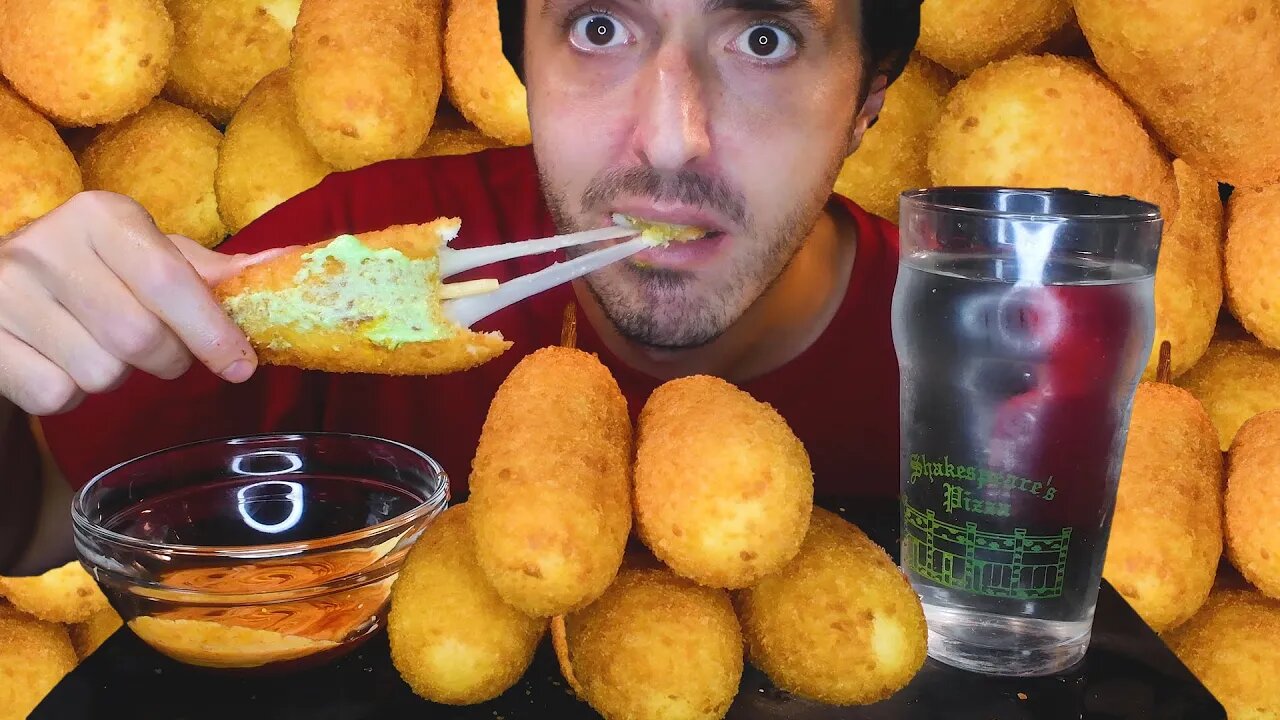 KOREAN MOZZARELLA CHEESE CORN DOGS ! * ASMR NO TALKING * NOMNOMSAMMIEBOY