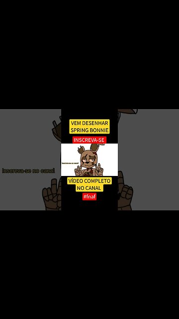 COMO DESENHAR SPRING BONNIE FNAF FÁCIL #desenho #shorts #desenhofacil #desenholivre #fnaf