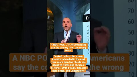 71% say America is on the wrong track