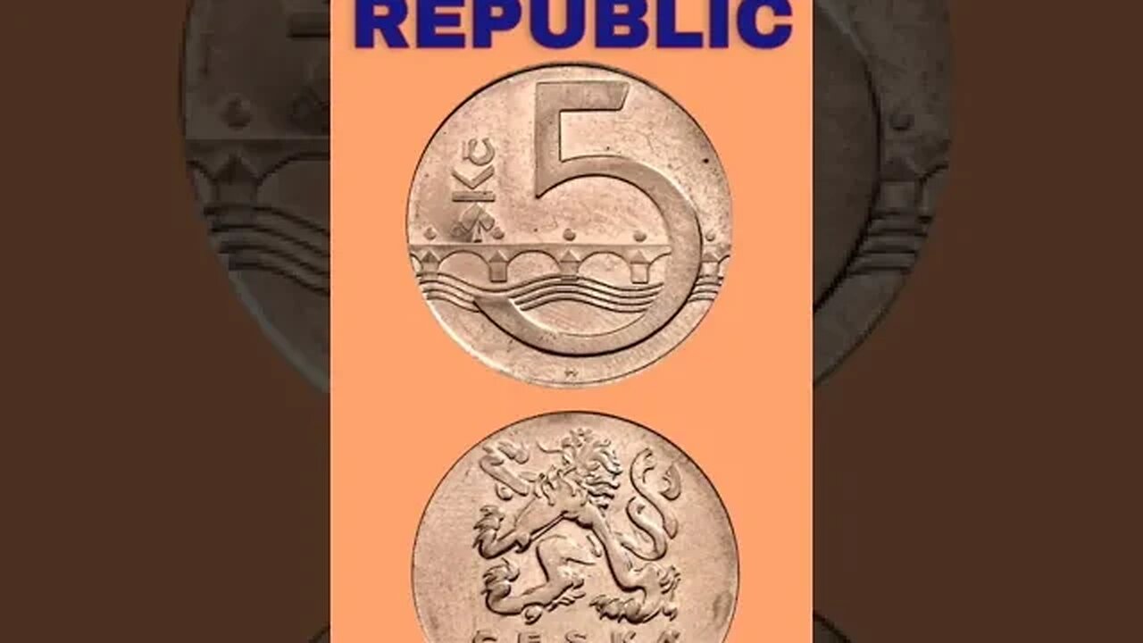 CZECH REPUBLIC 5 KORUN 1993.#shorts #viral #coinnotesz