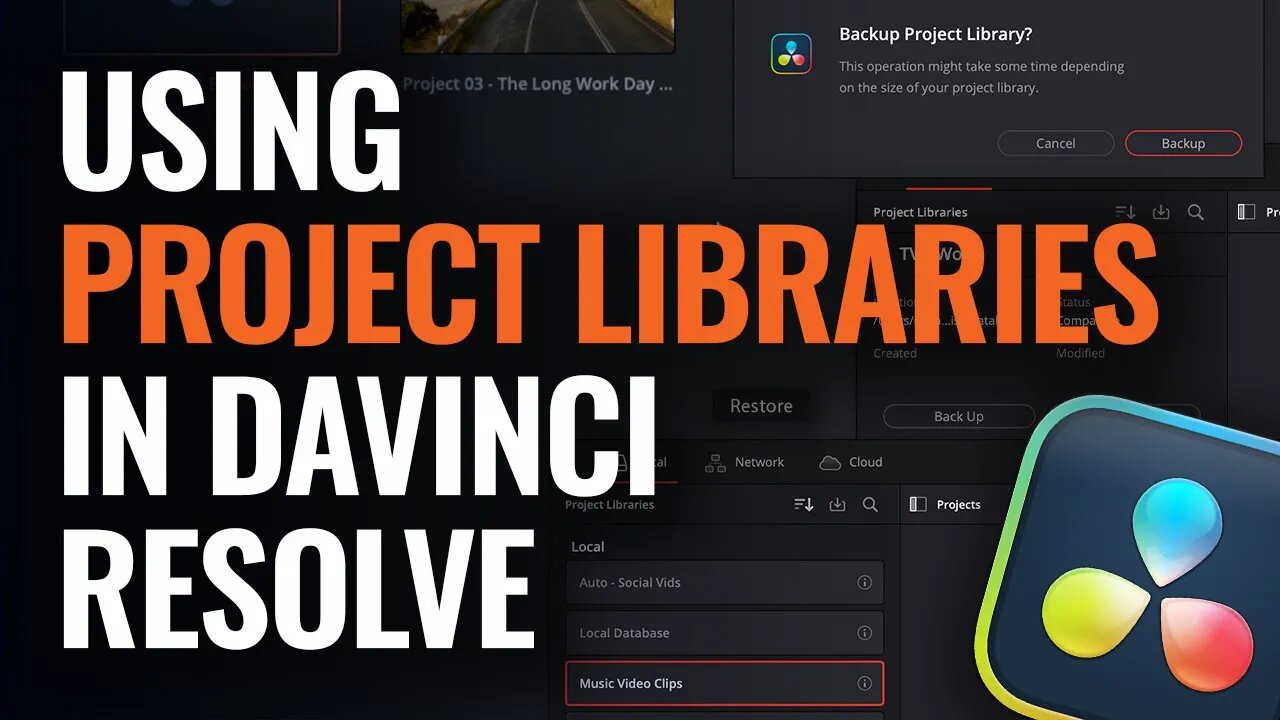 Using Project Libraries in DaVinci Resolve