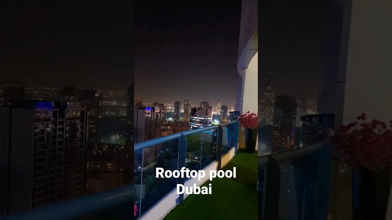 rooftop pool Dubai #shorts #short #dubai #dubailife #pool #views #travel #rooftop #beautiful #light