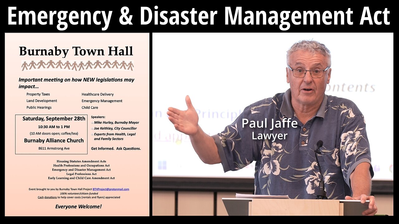 Emergency and Disaster Management Act - Paul Jaffe