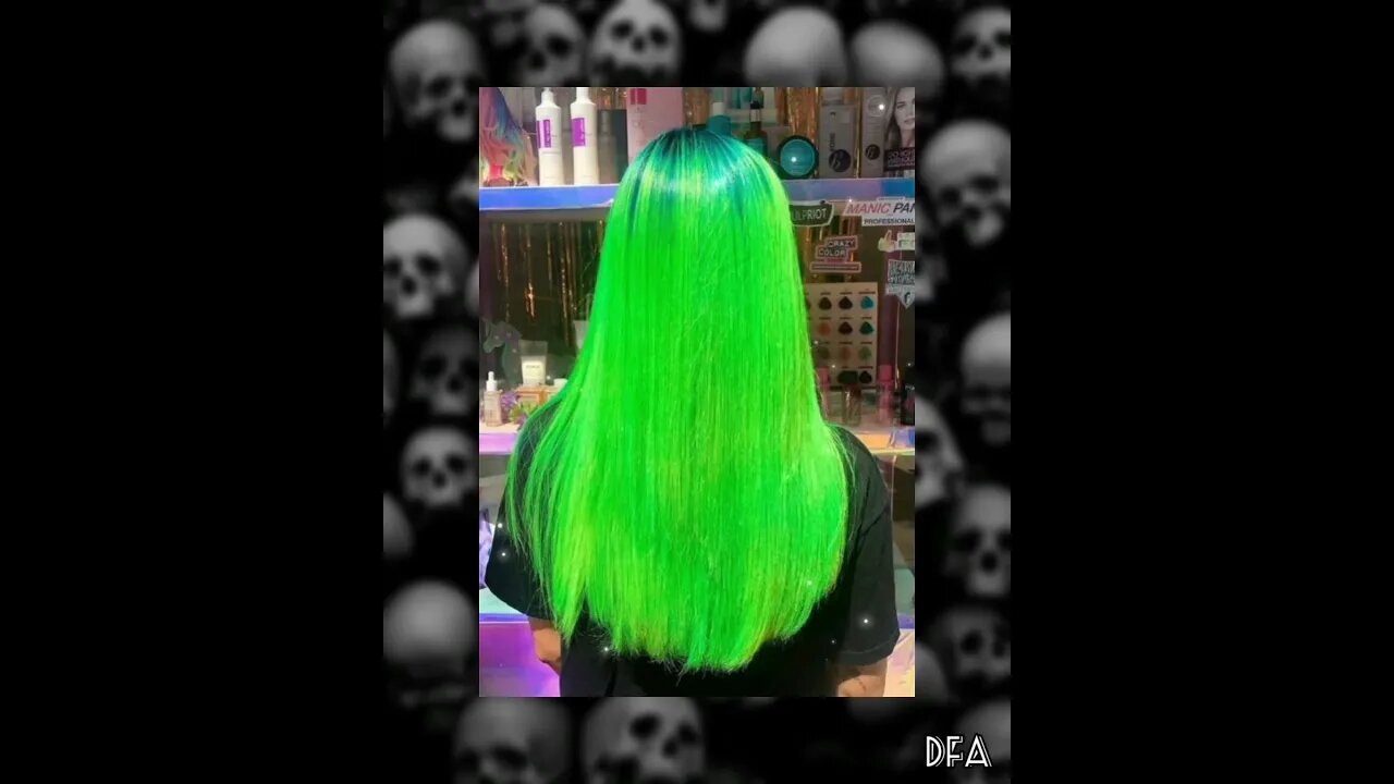 CABELO VERDE NEON #hairstyle #greenhair #colorhair #cabeloscoloridos #green