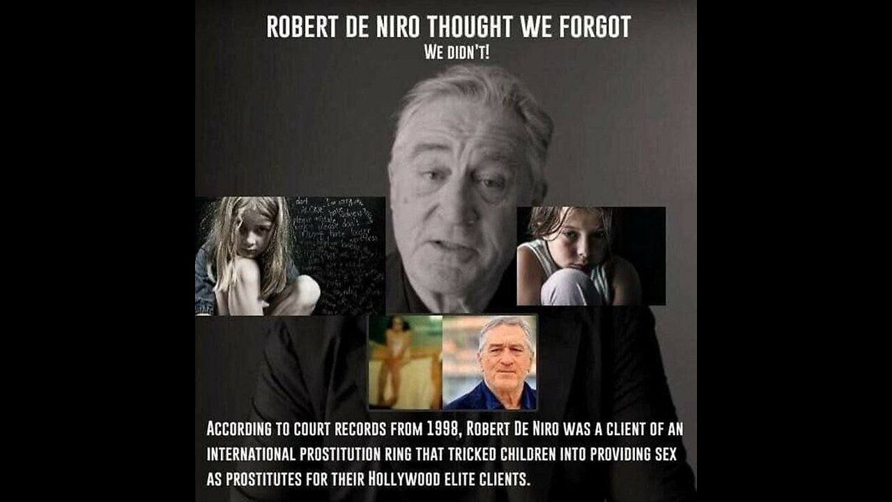 What kind of dirt do they have on washed up Robert De Loser De Niro? 🖕 🖕 🖕