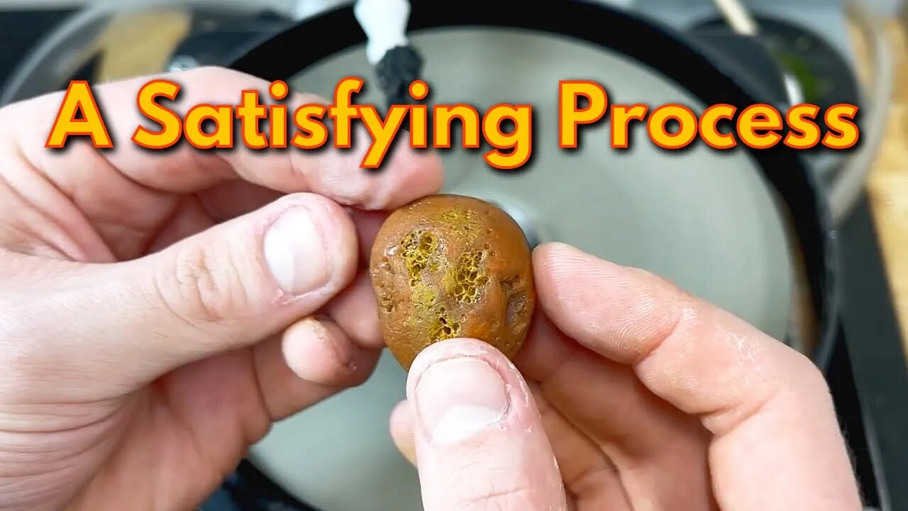 Revealing a Beautiful Agate | Grinding Away the Husk & Polishing a Gem