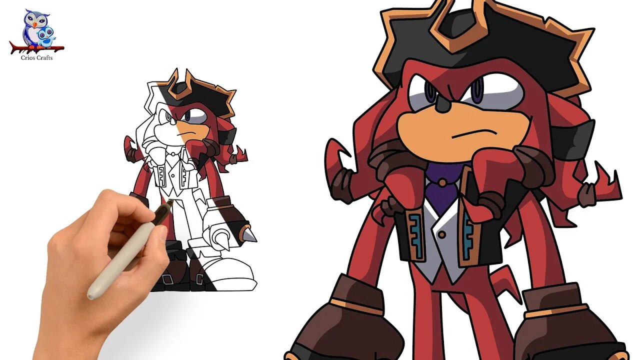 How to Draw Knuckles the Dread Sonic Prime - Step by Step