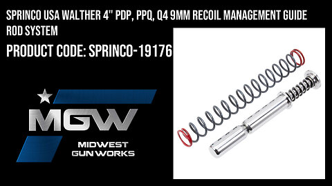 Sprinco USA Walther 4" PDP, PPQ, Q4 9mm Recoil Management Guide Rod System - SPRINCO-19176