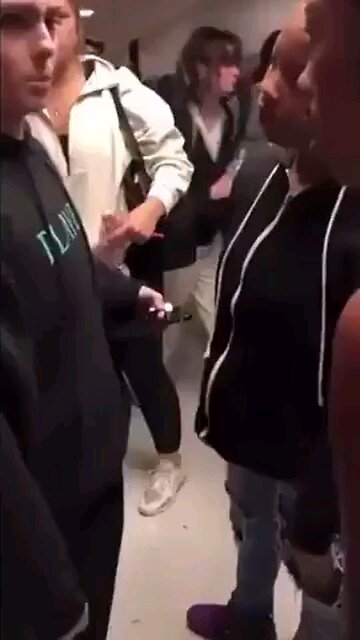 Bunch of cowards jump a single girl. So brave when it's 10 against 1.