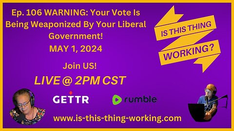 Ep. 106 WARNING: Your Vote Is Being Weaponized by your Liberal government!