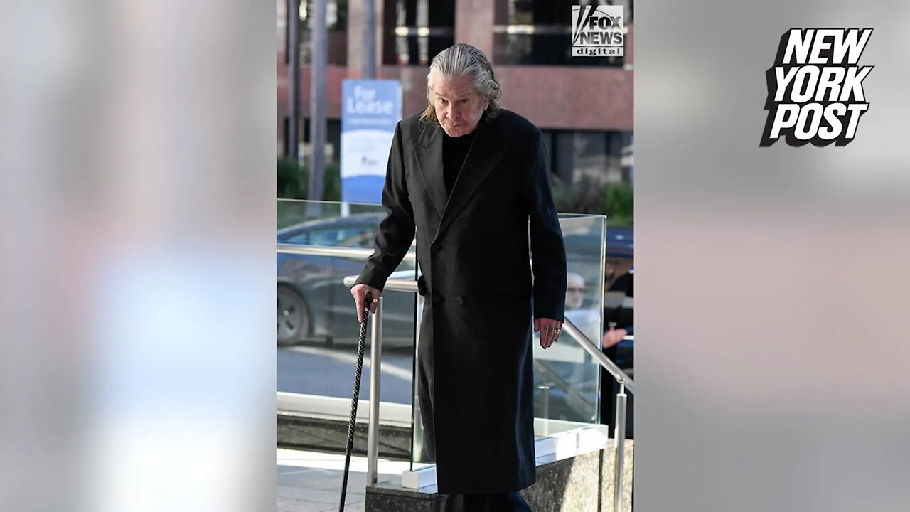 Frail Ozzy Osbourne walks with a cane in first sighting since retiring