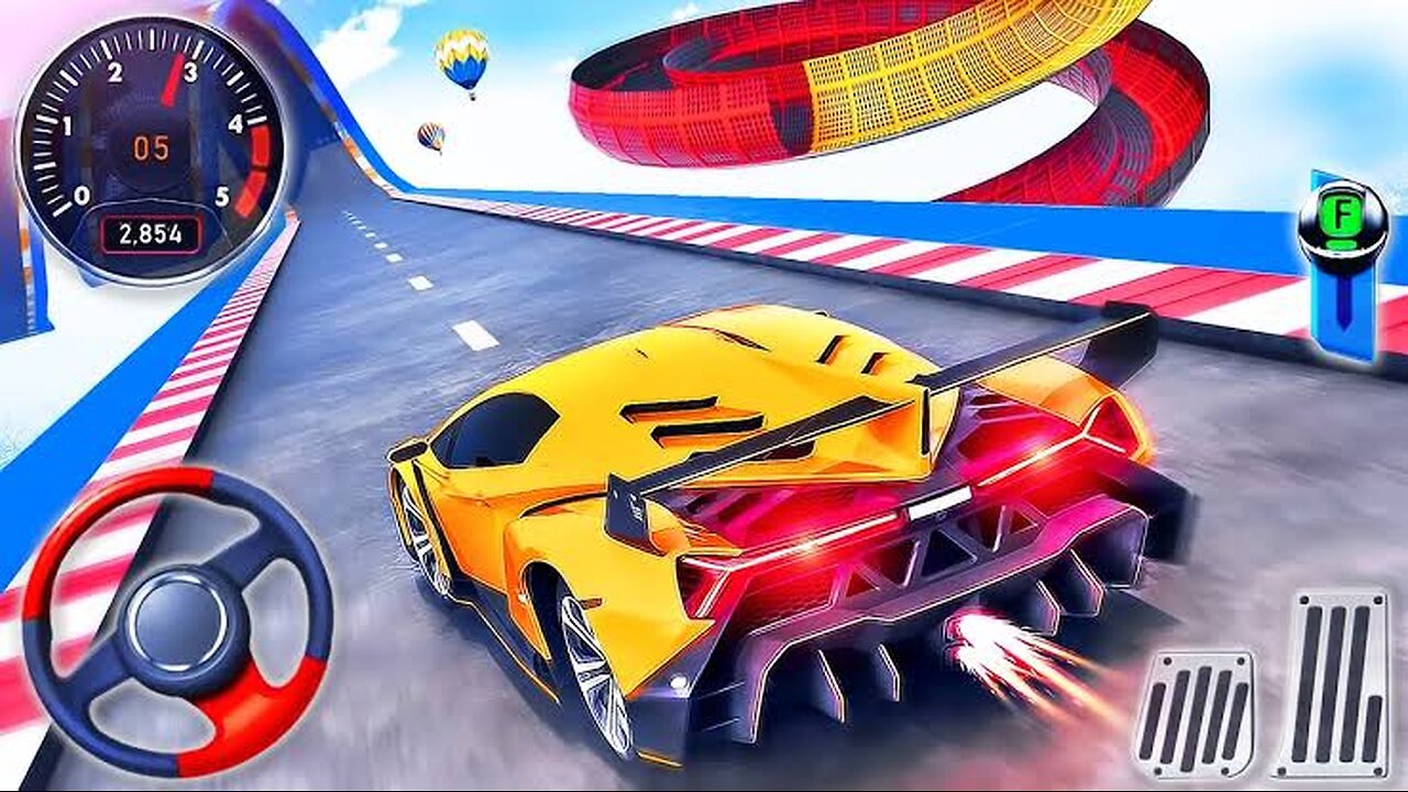 Mobiles 3D-Auto-Rampenrennen-Gameplay #toycarramprace #megarampcarrace #gtacarramprace