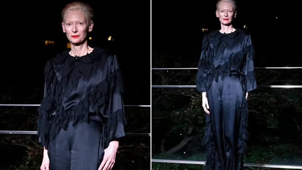 Tilda Swinton Stuns in Satin at Chanel's Tokyo Lights Event