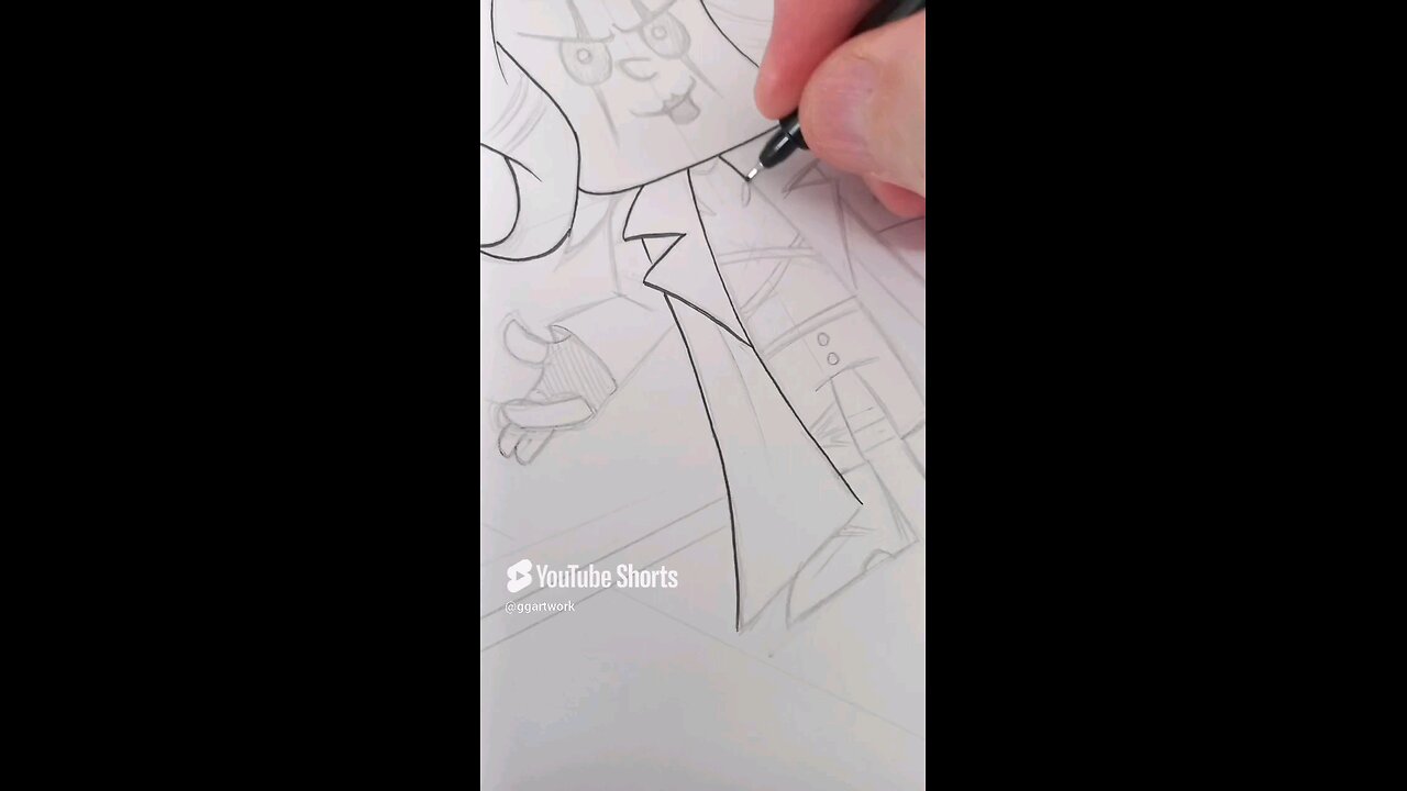 Tiny Terror! THE CROW! Eric Draven Cartoon Chibi Drawing