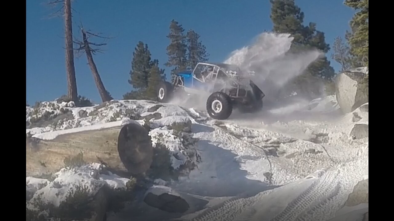 WILL HE MAKE IT?? Winter Rubicon Trail action! #RubiconTrail #WhaleBones #SnowWheeling