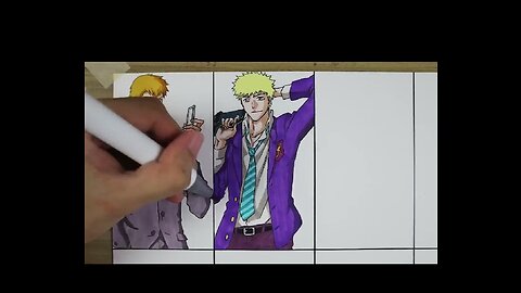 Amazing I drawing Characters mob Psycho Versi Bleach art Style 💯