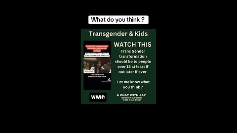 Children, transgender transitioning .. what do you think ?