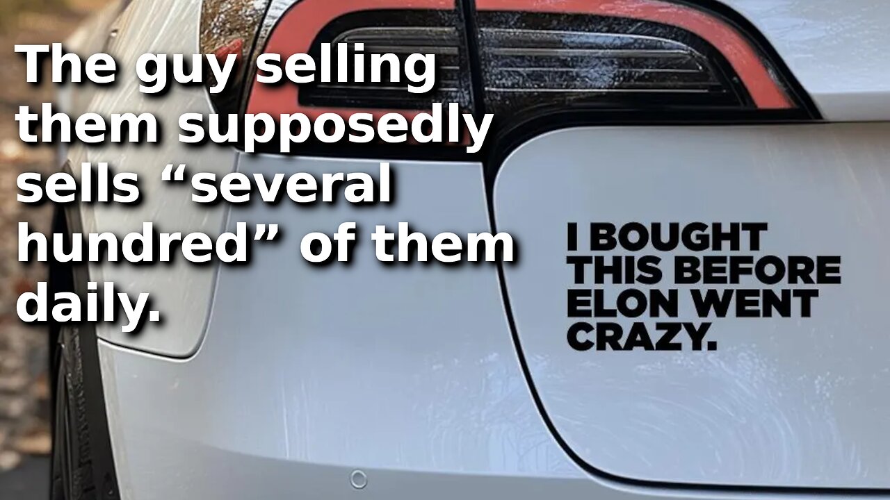 Media is Claiming Tesla Owners Have Now Turned Against Musk Because... Bumper Stickers 🤣