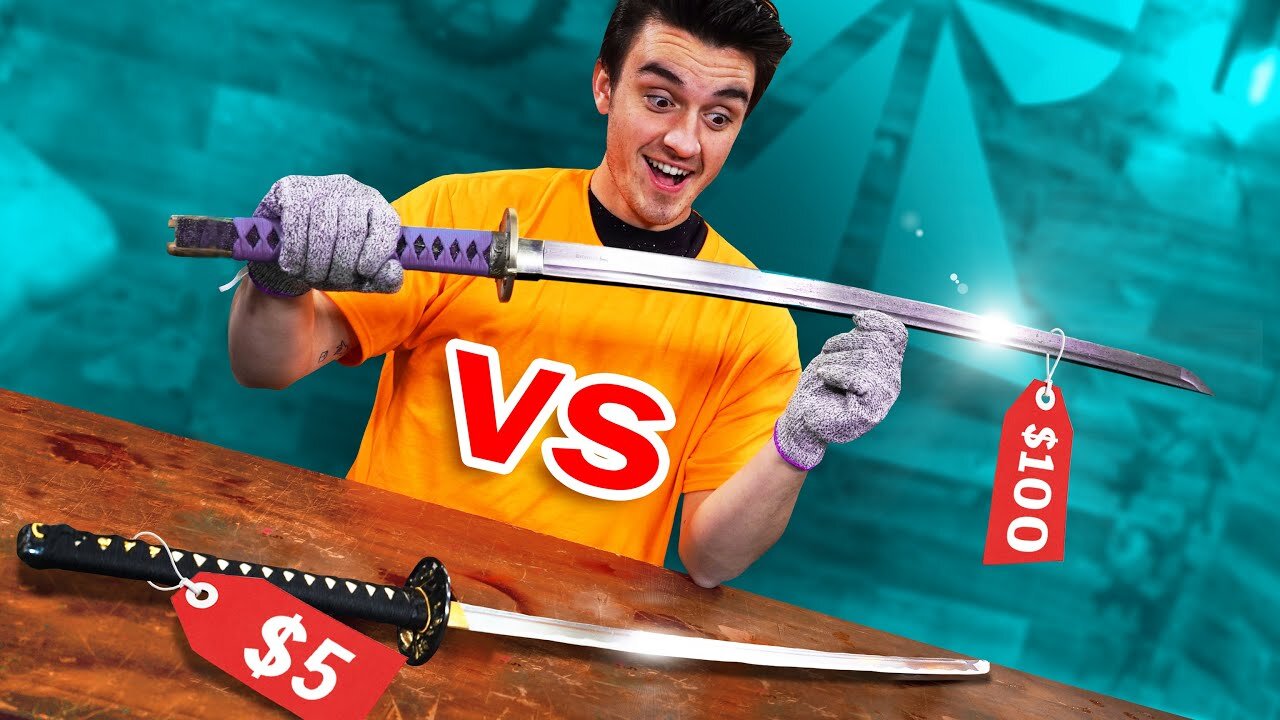 $5 vs $100 Sword Challenge!