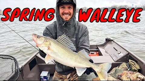 Catching Beautiful Spring River Walleyes!