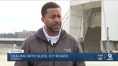 Cincinnatians dealt with slick, icy roads in the morning