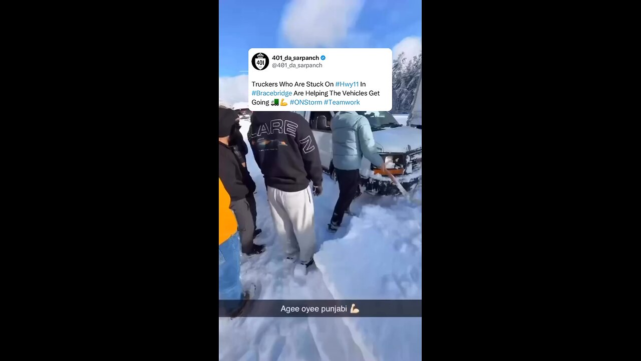 Trucker Stuck In Snowstorm