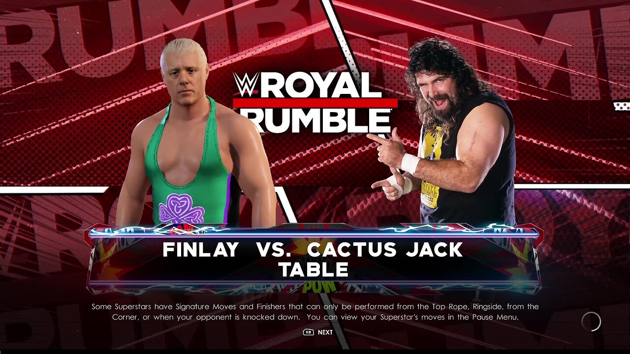 WWE 2k22 TableMatch Finlay vs Cactus Jack