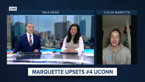 Marquette's Chloe Marotta talks big win over #4 UConn