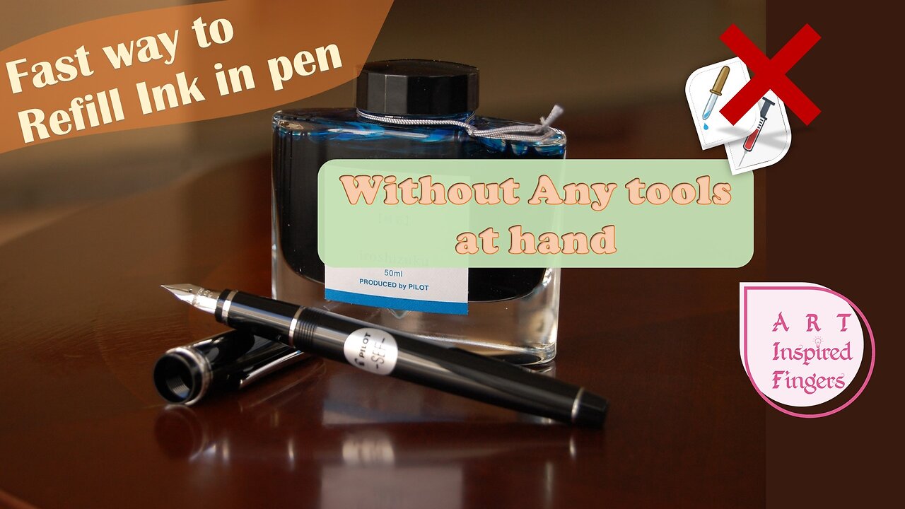 How to refill ink in Fountain Pen Quickly - Easy Way