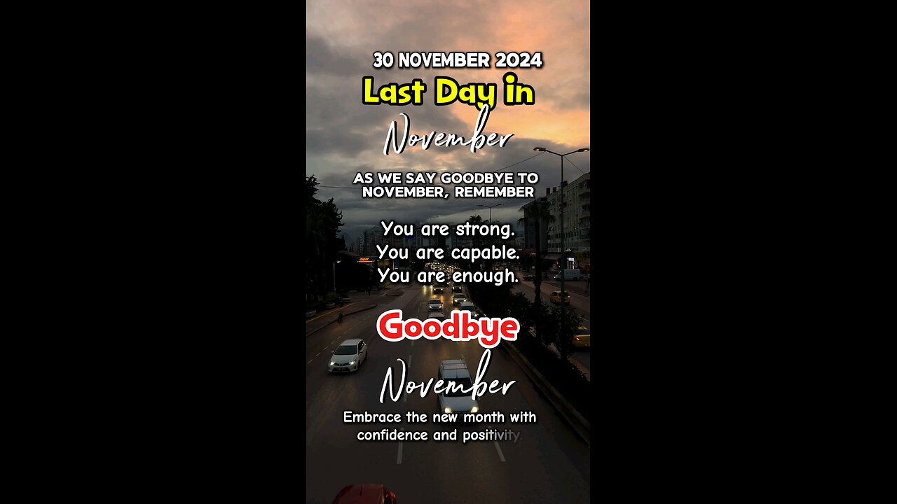 Last Day of November 2024