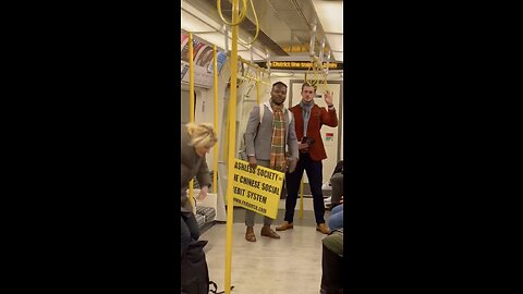 Heroes Spreading Truth and Warnings on a UK Transit.