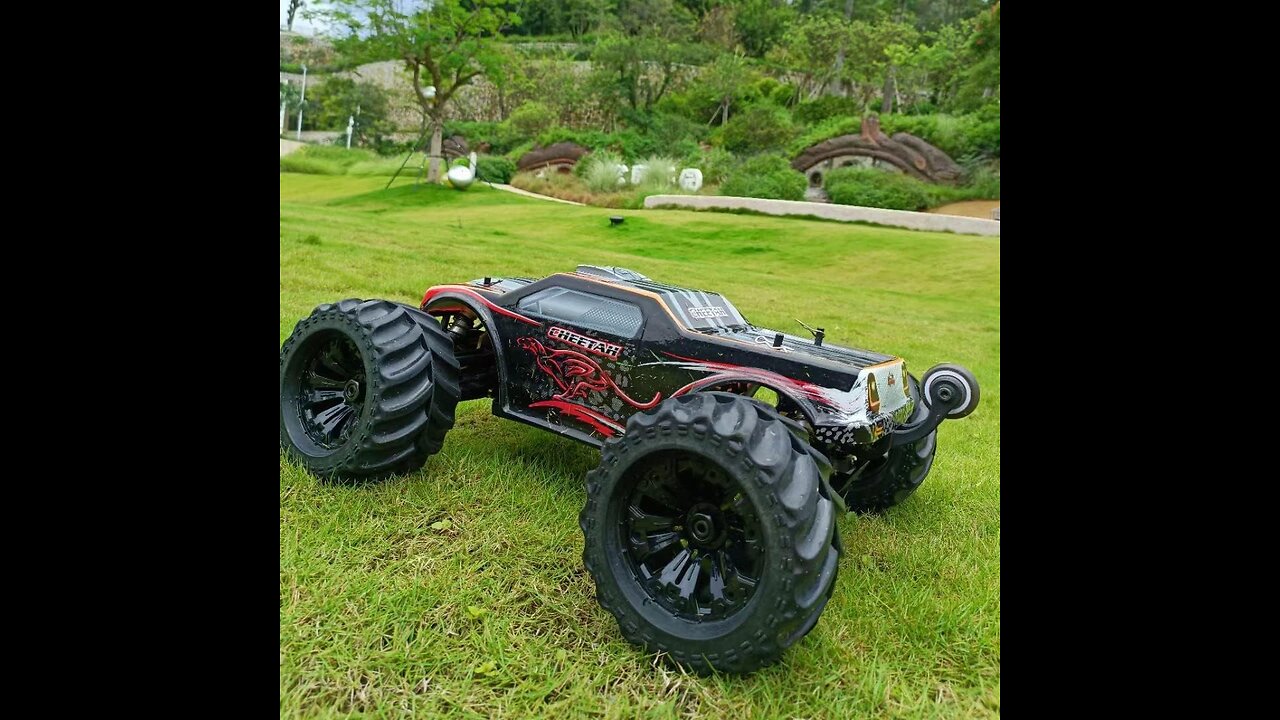 JLB Racing Cheetah 1:10 Scale RC Car Truck, 80+ KM/H High Speed RTR RC Truck,