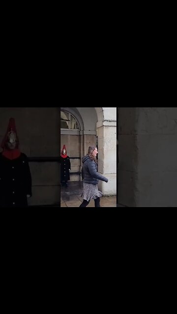 Scaring the tourist kings guard shouts get back #horseguardsparade
