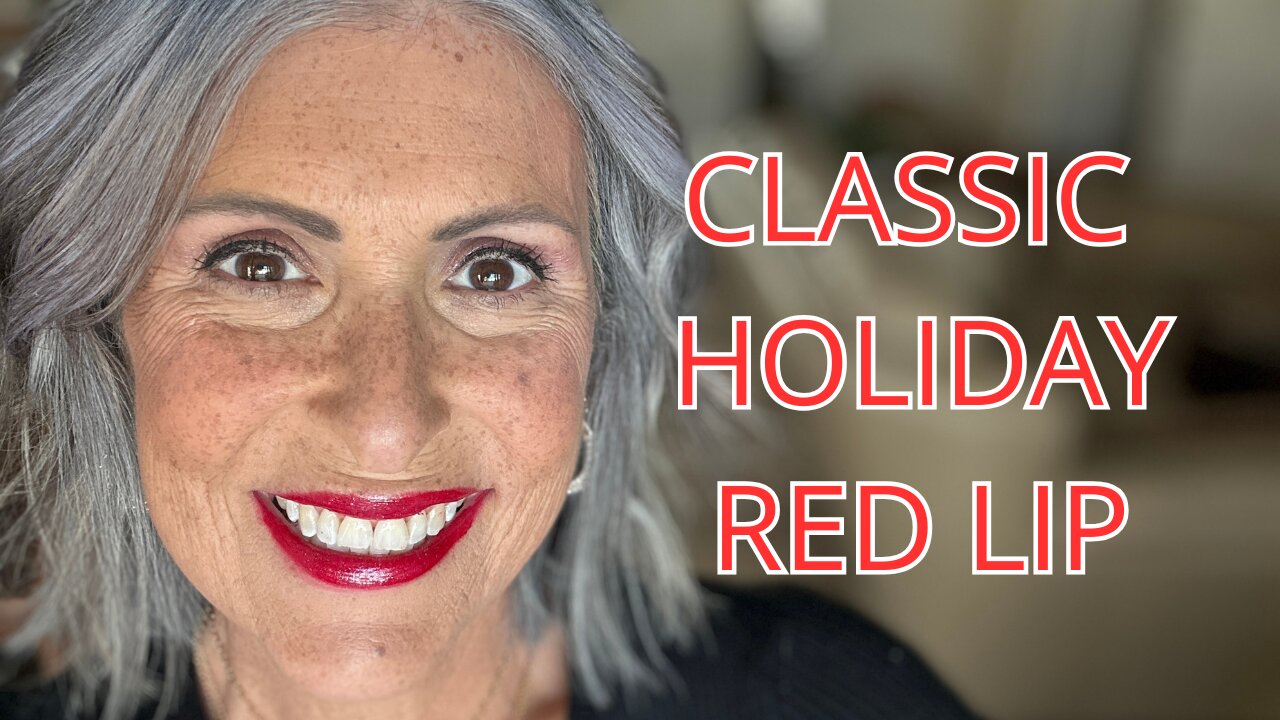 Classic Holiday Makeup for Mature Women | Bold Red Lip & New Makeup! 🎄💄✨