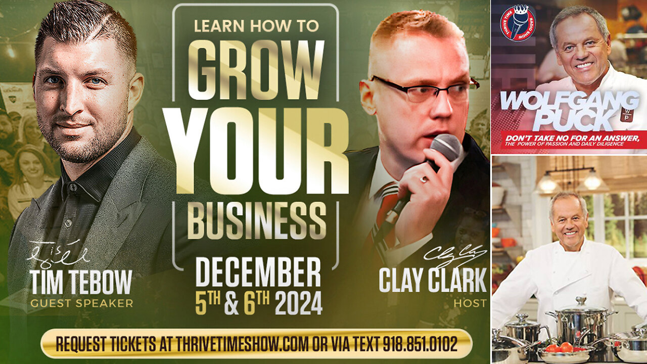 Wolfgang Puck | Legendary Chef, Entrepreneur & Best-Selling Author Wolfgang Puck Shares How He Became a Chef, How He Started His First Business & How He Scaled His Brand + Tebow Joins Dec 5-6 Business Workshop