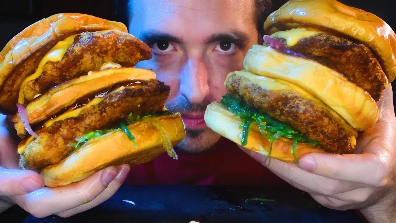 2X DEEP FRIED JAPANESE BIG MAC DOUBLE CHEESE BURGERS !!!! * MUKBANG * | Nomnomsammieboy