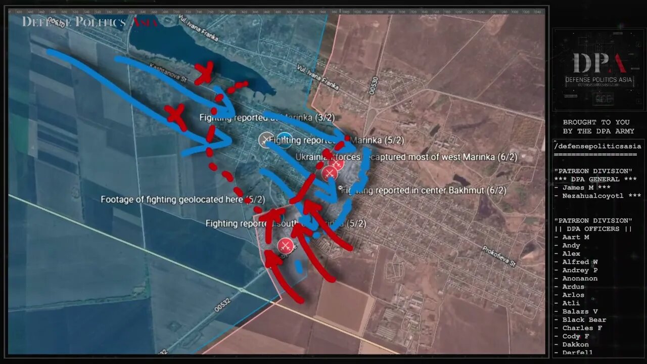 [ Battle of Marinka ] Ukrainian forces recaptured most of west Marinka; Russia attack from the south