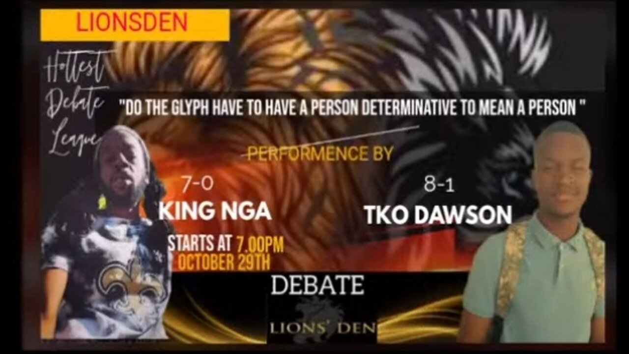 "Tacori TKO Dawson vs Reuben King Naga Championship Debate Match