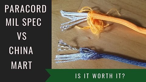 Mil Spec Paracord vs China mart - Is It Worth It?