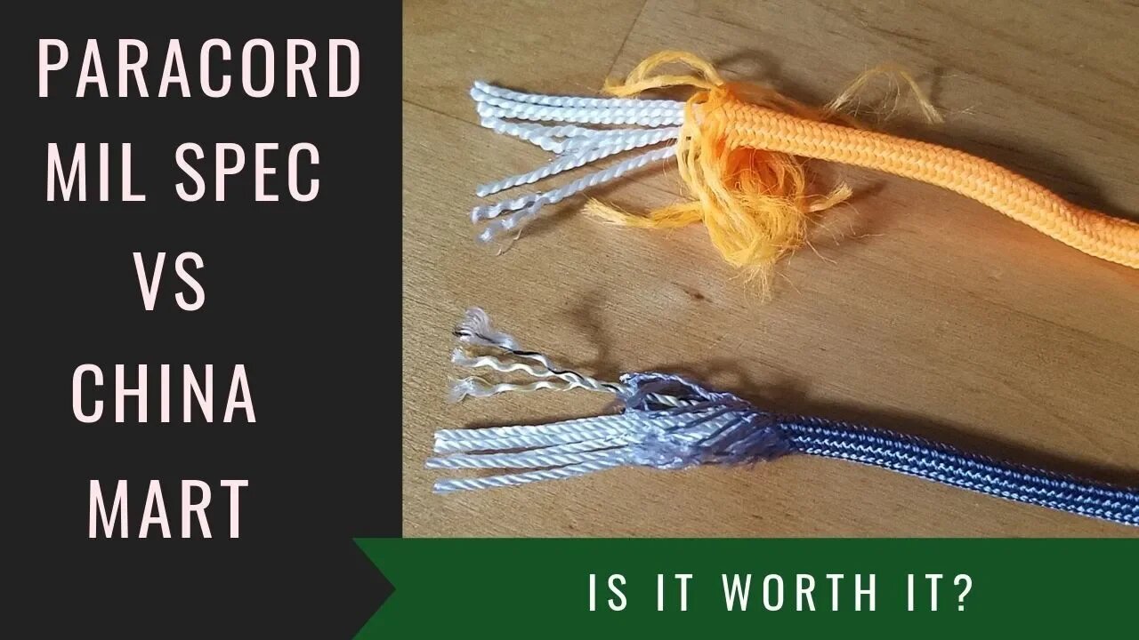 Mil Spec Paracord vs China mart - Is It Worth It?