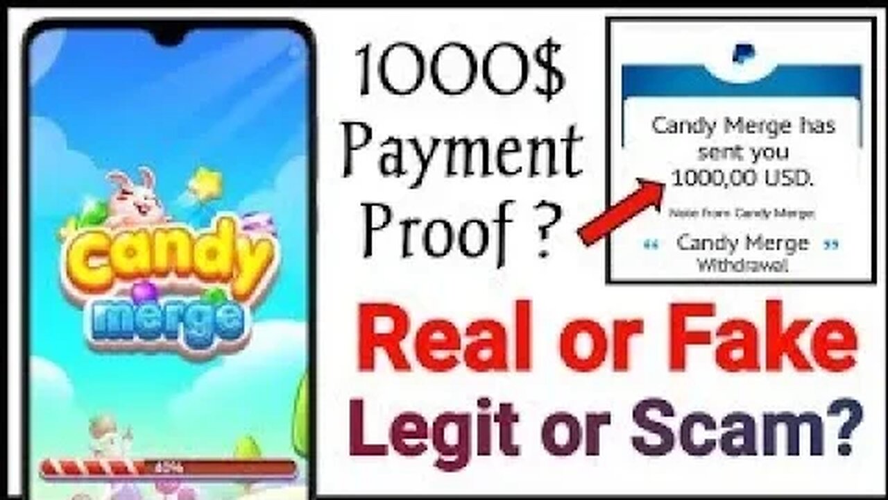CANDY MERGE ANDROID FUN FAKE MONEY GAME ( CANNOT WIN DOLLAR PLAY FUN WITH TONS ADS