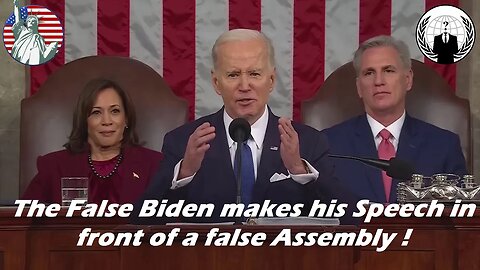 The False Biden makes his Speech in front of a false Assembly !
