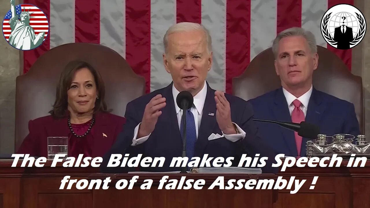 The False Biden makes his Speech in front of a false Assembly !