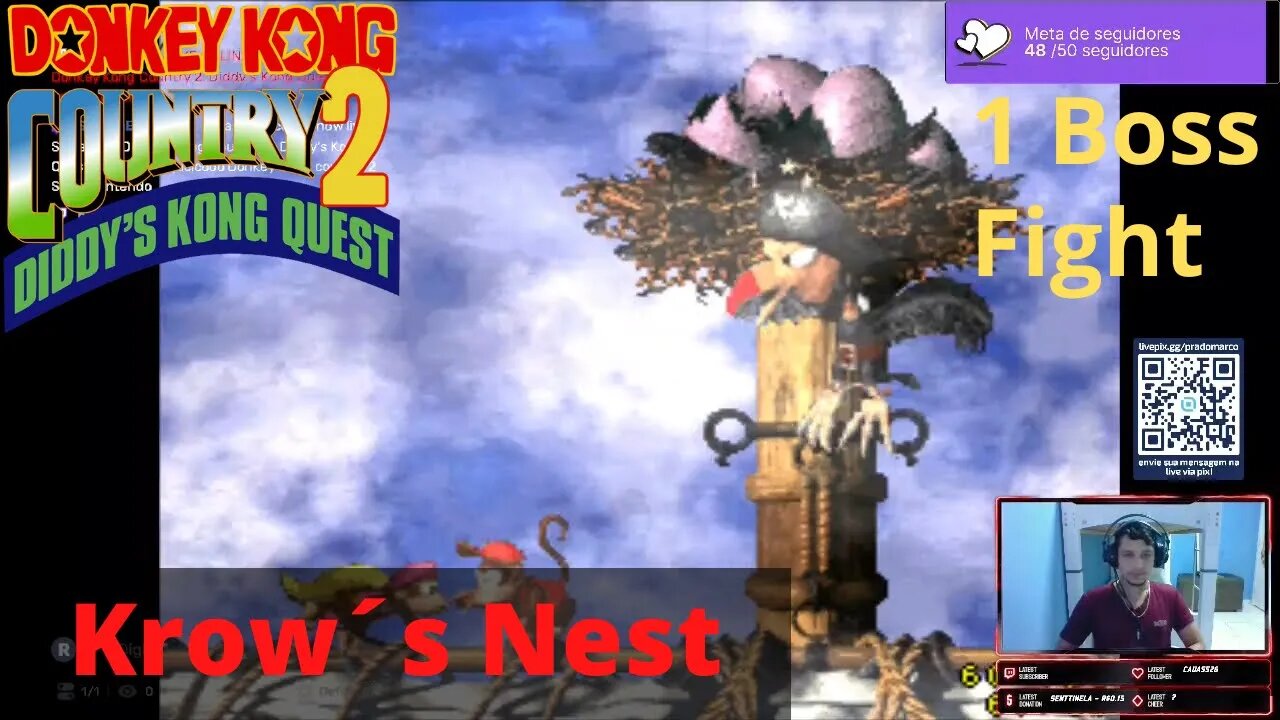 Krow´s Nest 1 Boss Fight Donkey Kong Country 2, Gameplay. como ganhar, dicas para vencer o boss