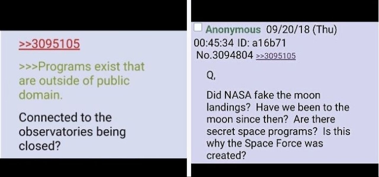 Q, did NASA fake the moon landings? [gag order lifted]