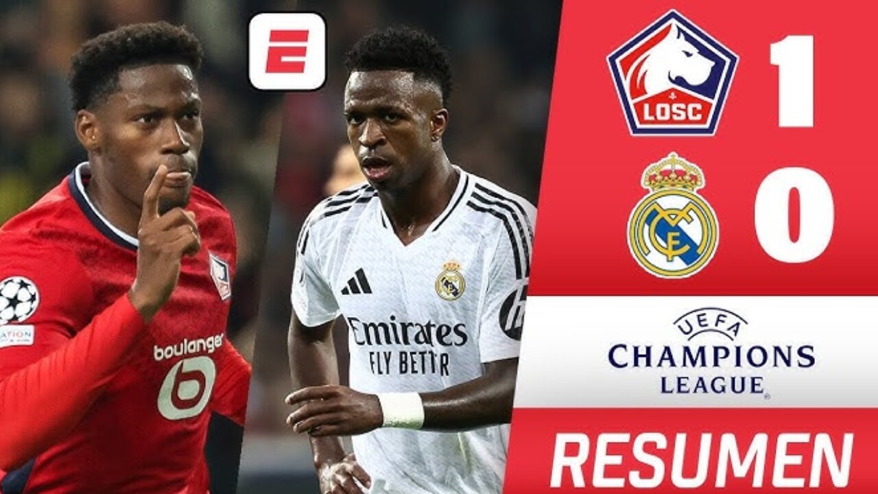 REAL MADRID PERDIÓ 1-0 vs LILLE. VINICIUS y MBAPPÉ no hicieron NADA | RESUMEN | Champions League