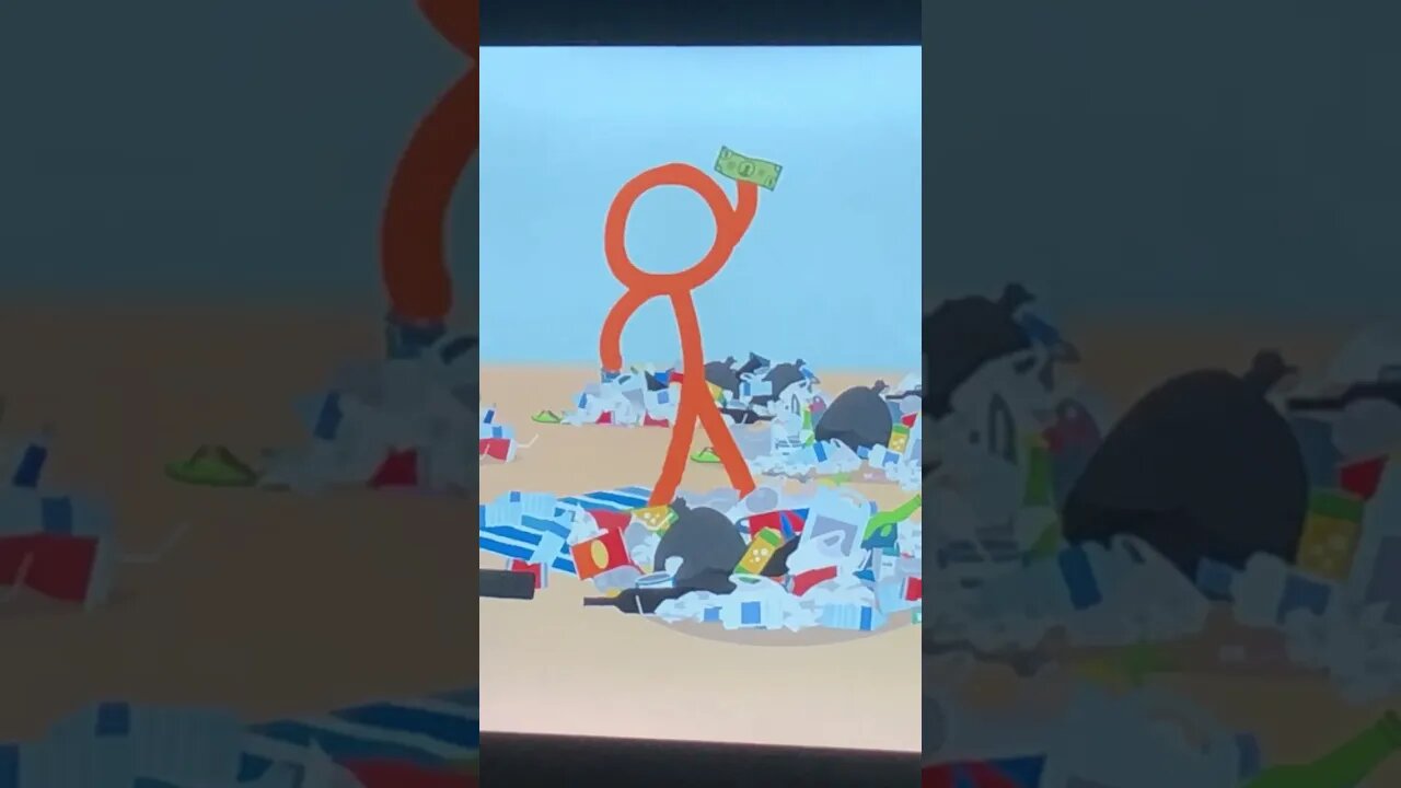 Animation Cleaning the beach. Pls Like&Subscribe. #shorts #funnyvideo #animation #anime