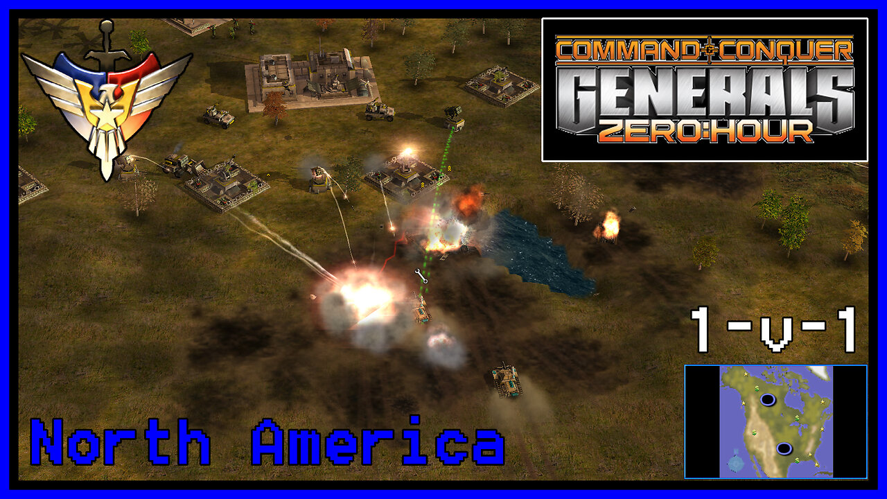 C&C Generals Zero Hour | USA | 1v1 | North America