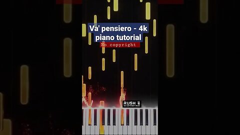 Và Pensiero-Verdi - 4K Piano Tutorial - Subscribe For More #shorts #nocopyrightmusic #pianotutorial